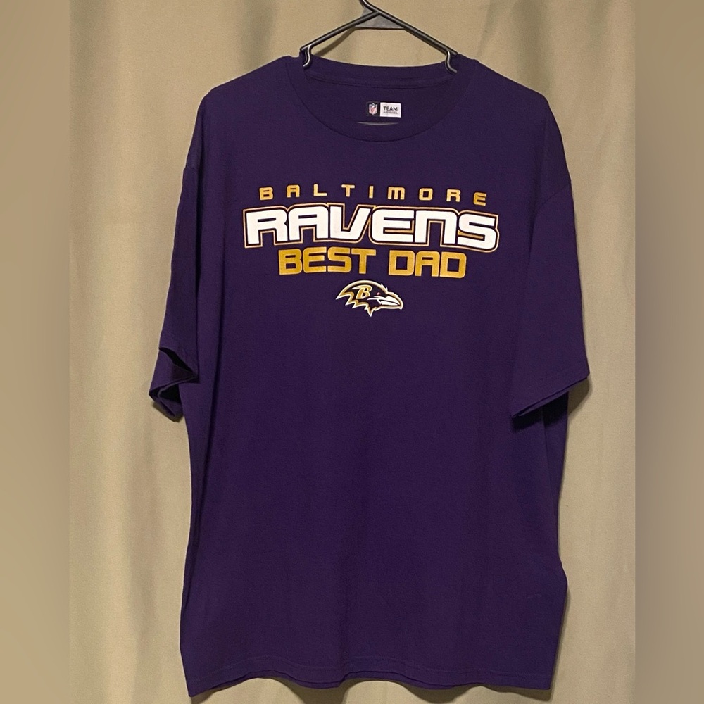 Baltimore Ravens  NFL Team Apparel Best Dad Purple Short Sleeve Tee Size XL